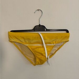 Charlie Yellow Stripe Men's Swim Briefs